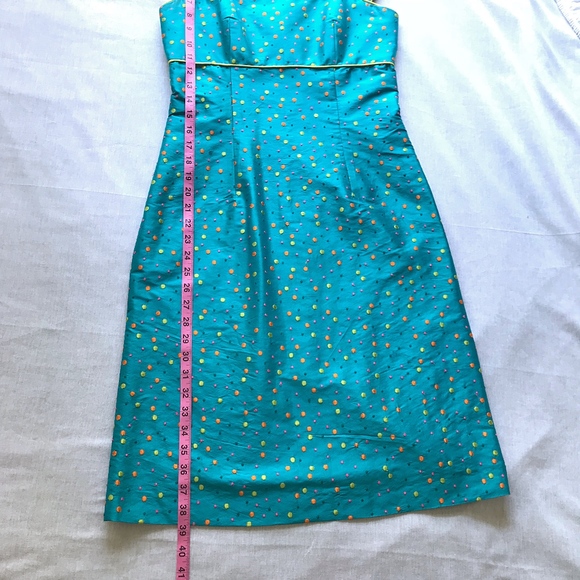 Silk Polka Dot A-line Dress by Jean Michel - Picture 4 of 8